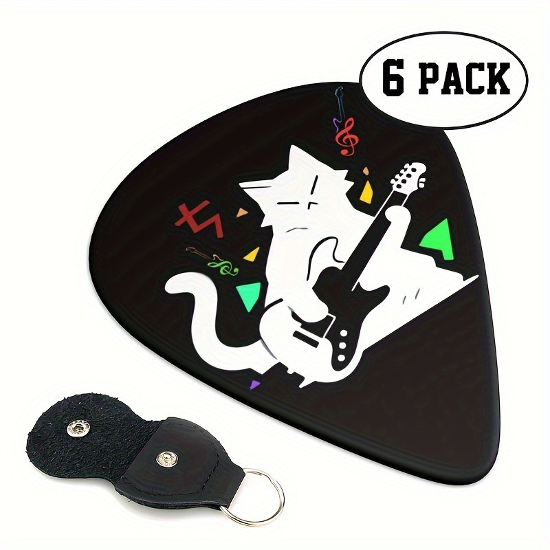 Musical Instrument Art - 6 Pcs Original Sound Guitar Picks,