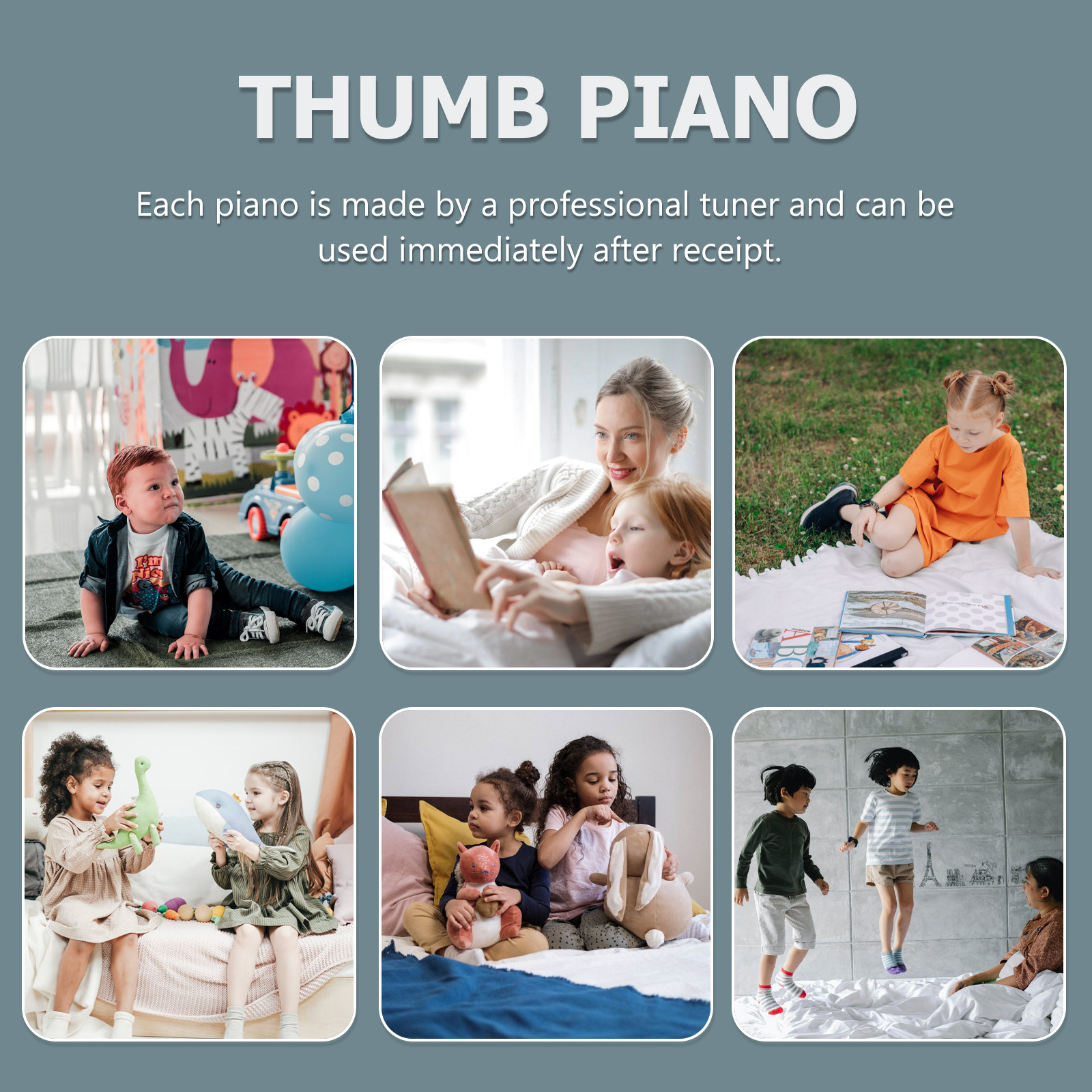 Musical Instrument Kalimba - 1Set Mini Thumb Piano Eight Keys
