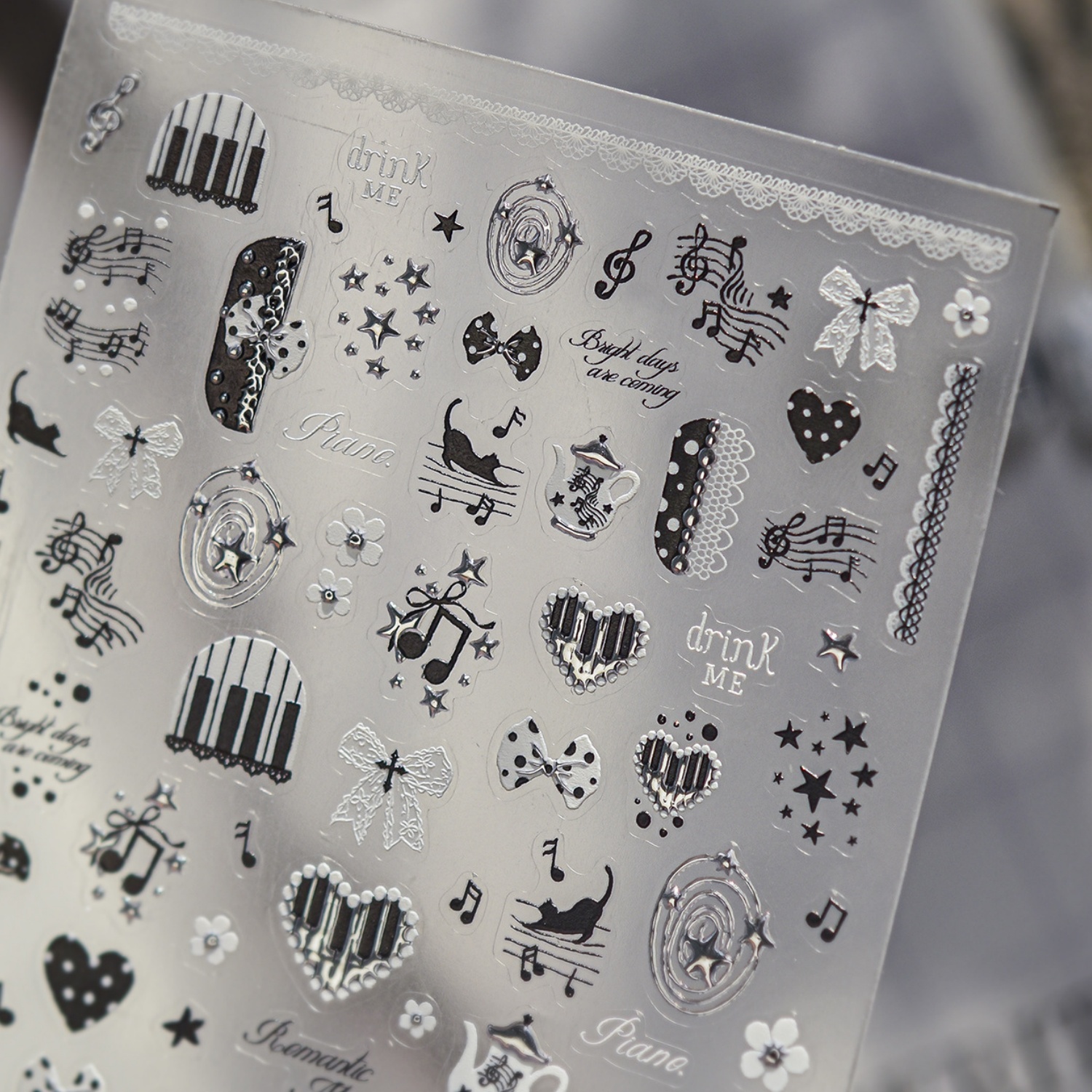 Musical Instrument Images - 5D Music Theme Nail Art Stickers