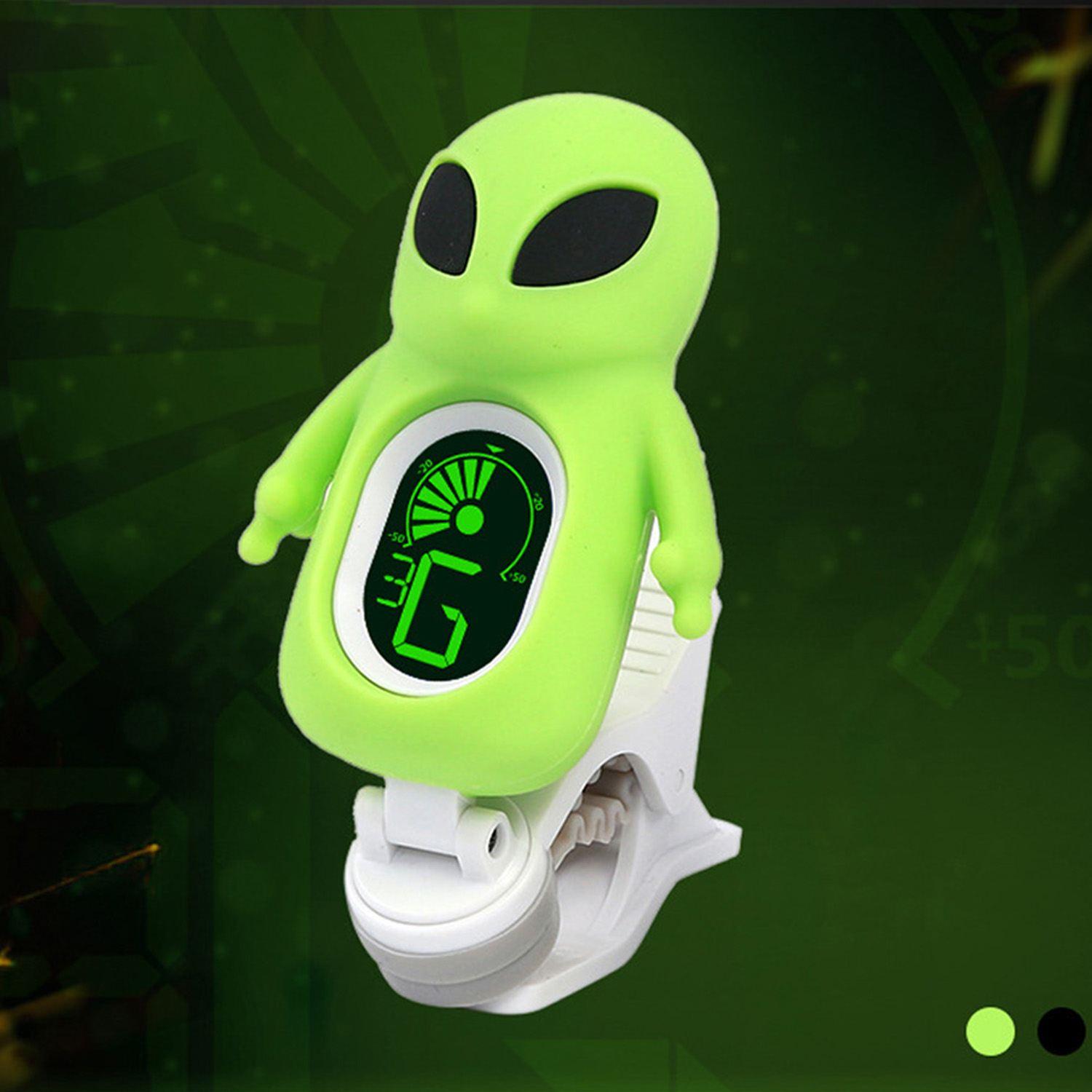 Musical Instrument Art - Guitar Tuner A71, Cute Alien Cartoon