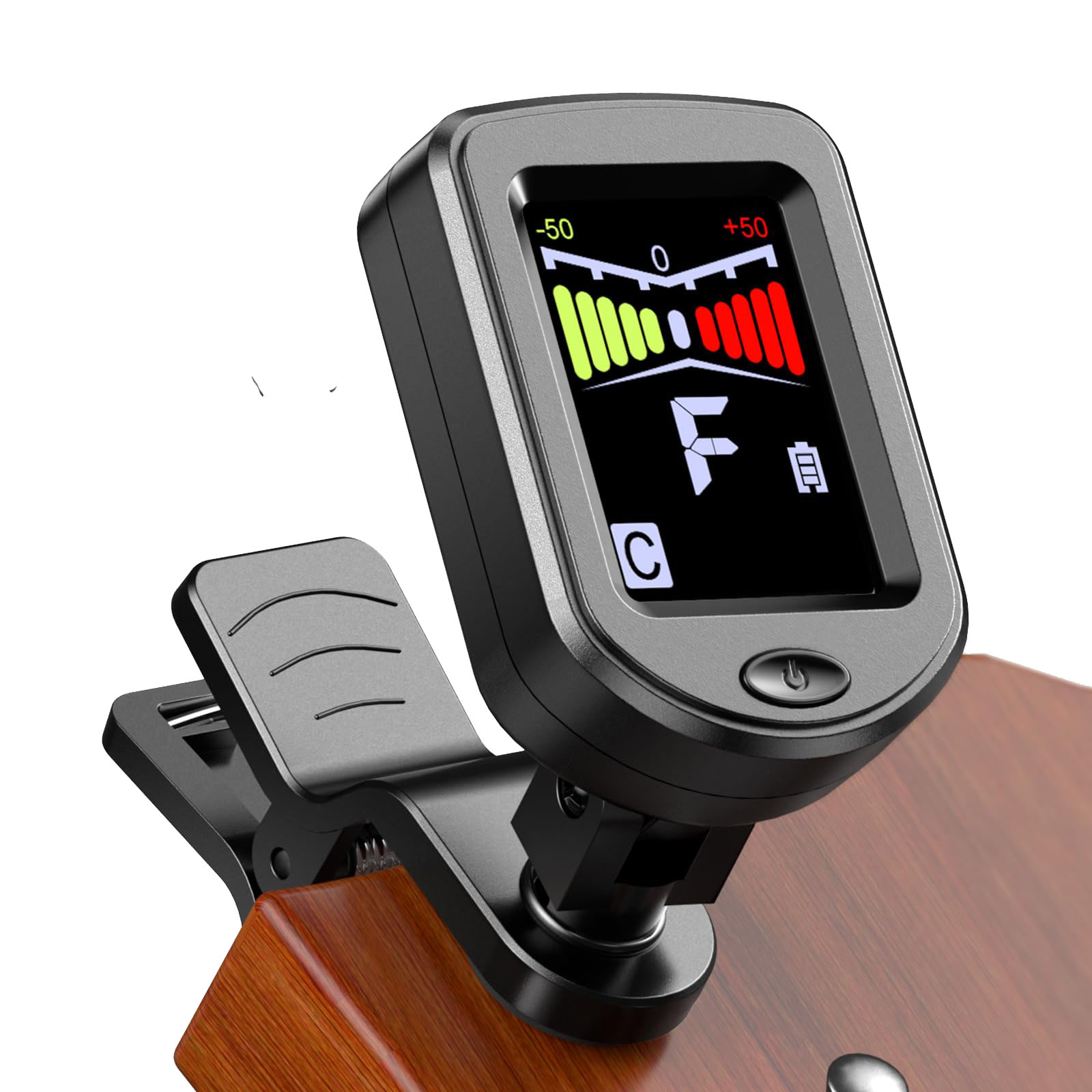 Musical Instrument Art - Clip-On Guitar Tuner with Regular/Color Screen