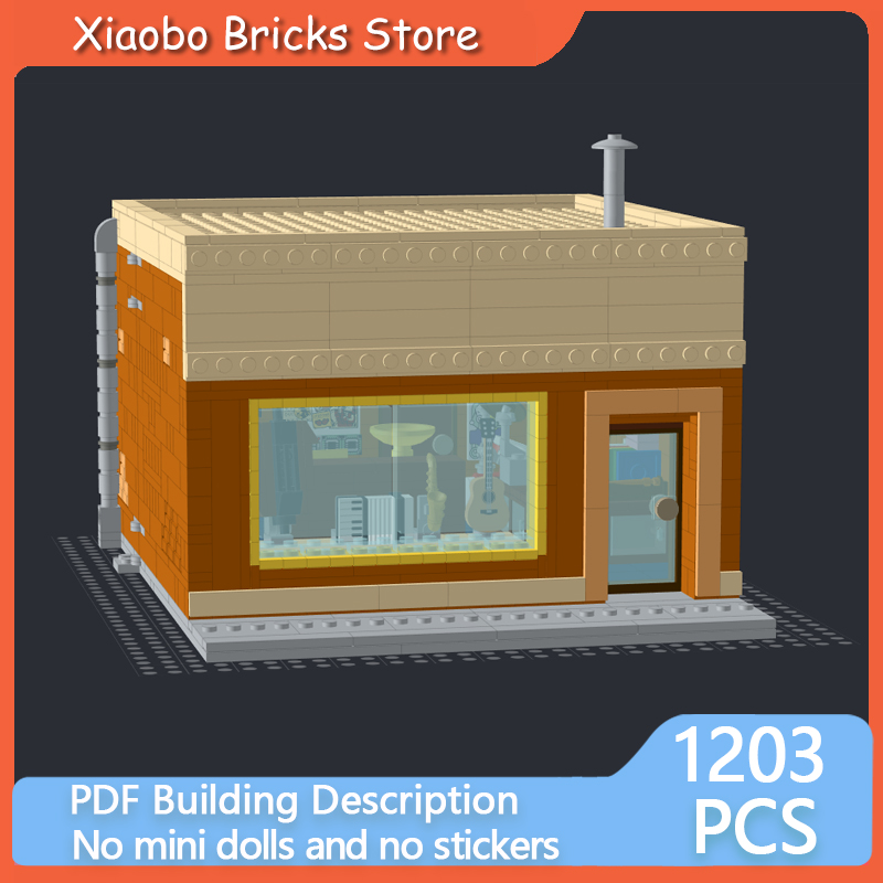 Musical Instrument Shop - Popular Movie Street View Model MOC