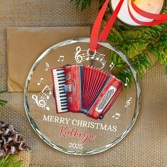 Accordion Lover Christmas Orna - огляд і ціна Musical Instrument With Name