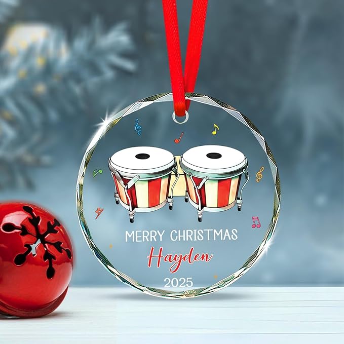 Bongo Drum Player Christmas Or - огляд і ціна Musical Instrument With Name