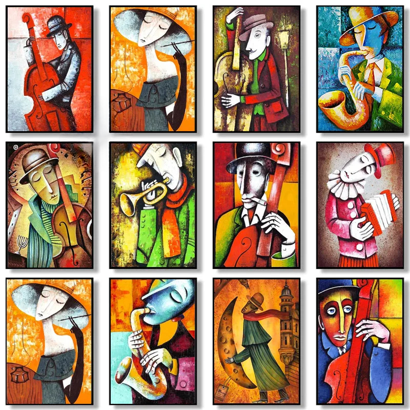 Abstract Picasso Artwork Man P - огляд і ціна Musical Instrument Images