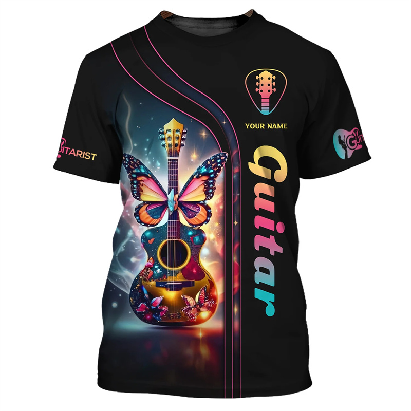 Fashion Guitar Bass 3D Print T - огляд і ціна Musical Instrument With Name