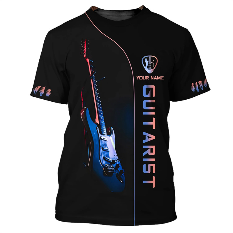 Fashion Guitar Bass 3D Print T - огляд і ціна Musical Instrument With Name