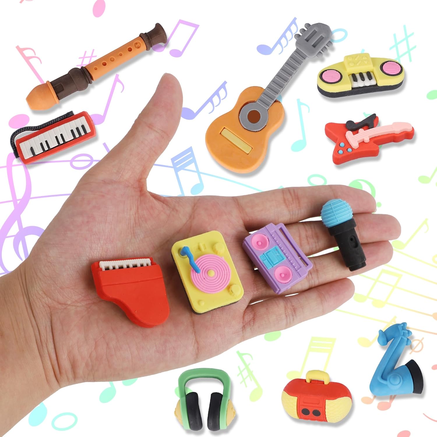 24 Pack Mini Erasers for Kids, - огляд і ціна Musical Instrument Images