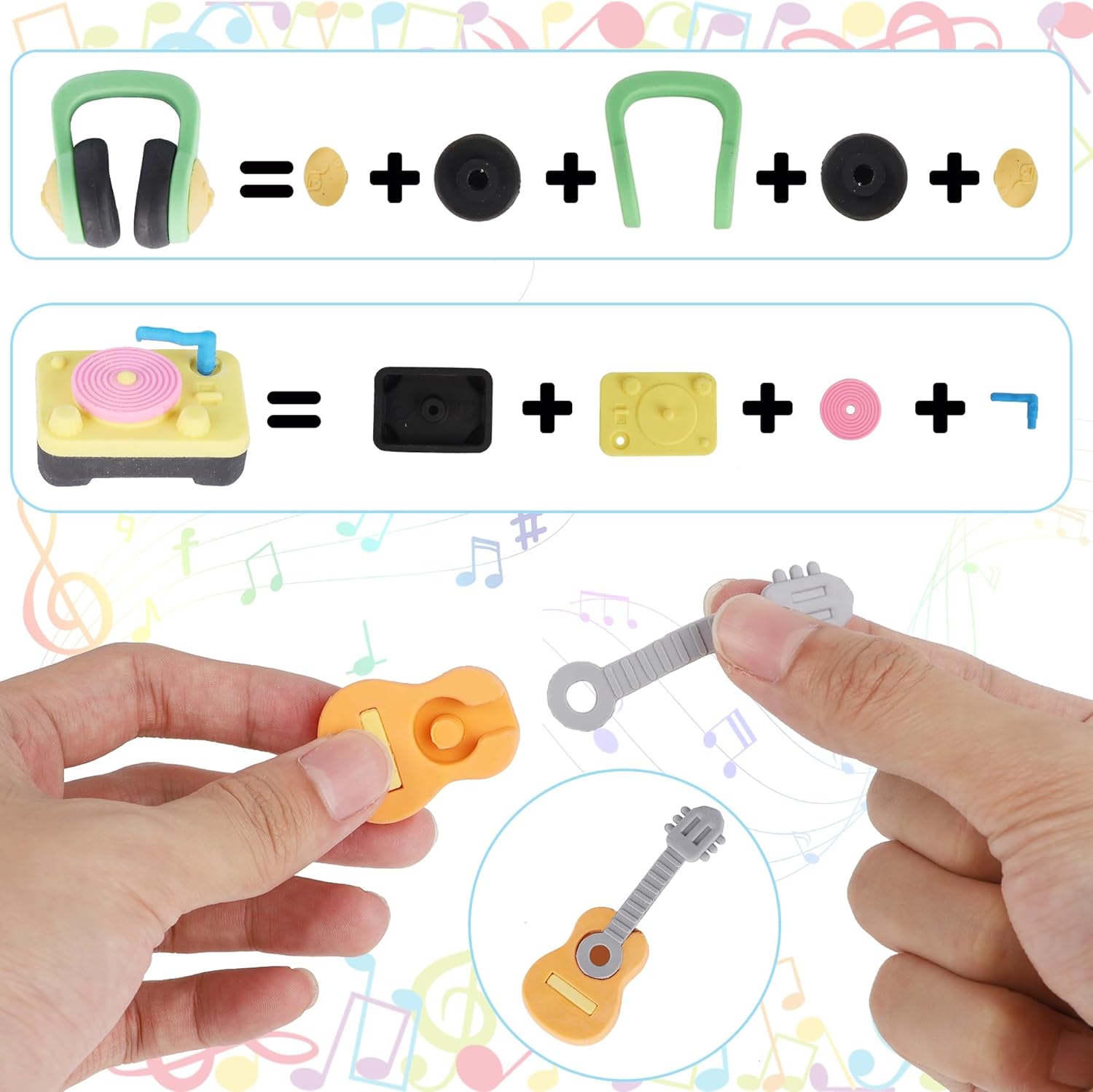 24 Pack Mini Erasers for Kids, - огляд і ціна Musical Instrument Images