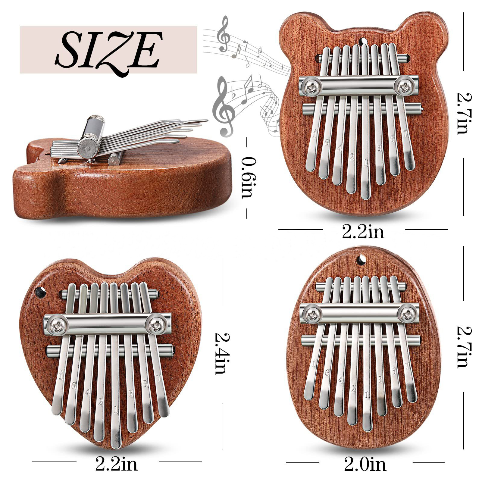 8 Keys Mini Kalimba Wooden Thu - огляд і ціна Musical Instrument Kalimba