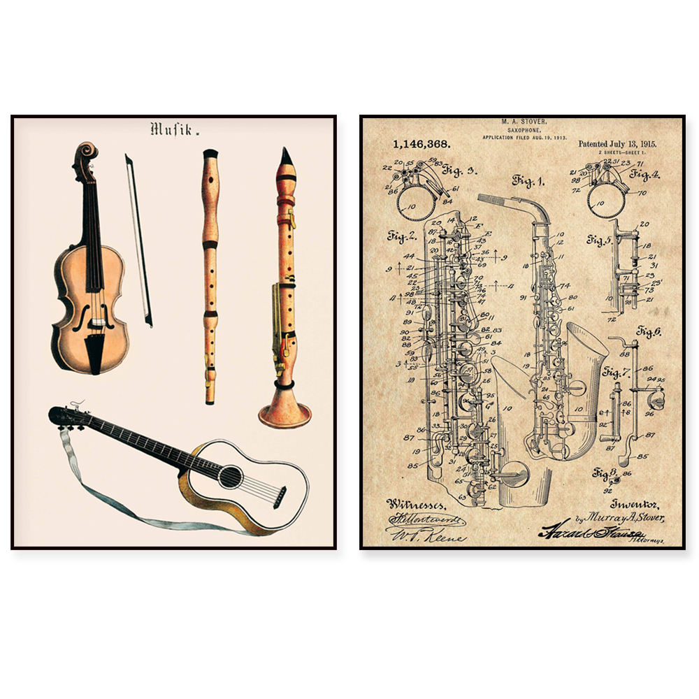 Music print, vintage violin vi - огляд і ціна Musical Instrument Viola