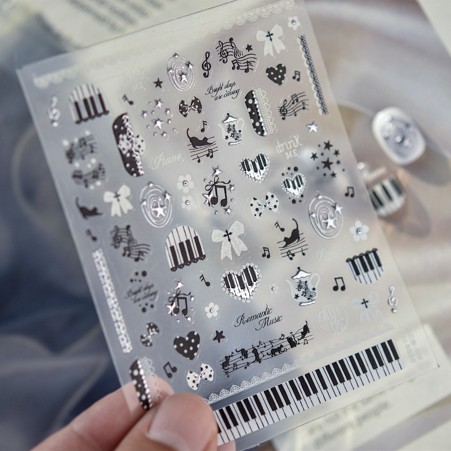 5D Music Theme Nail Art Sticke - огляд і ціна Musical Instrument Images