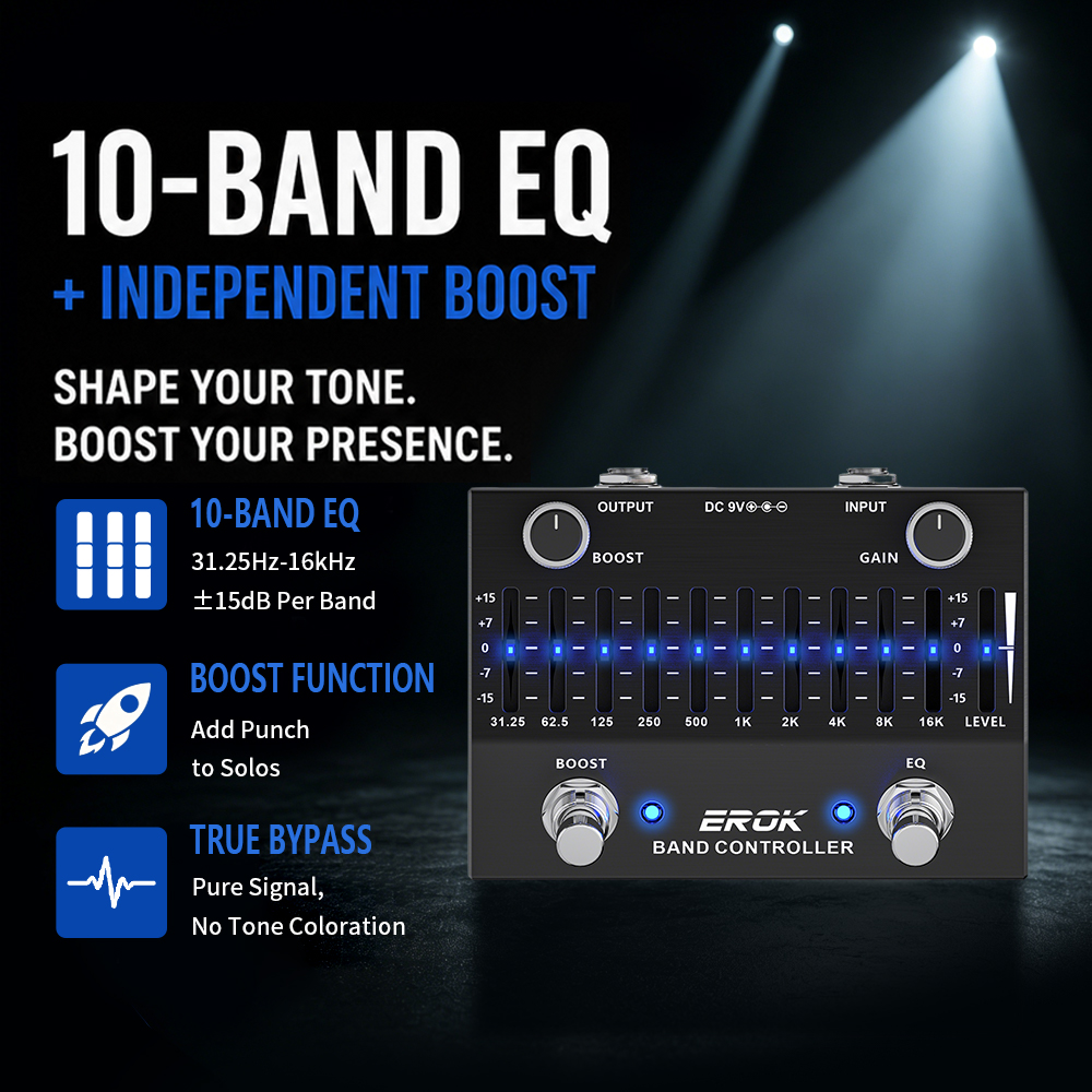 EROK EQB-10 10 Band EQ Equaliz - огляд і ціна Dobro Resonator Guitar