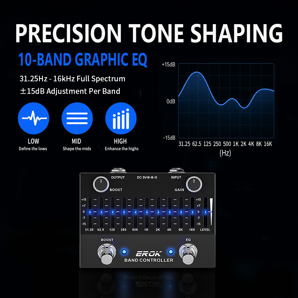 EROK EQB-10 10 Band EQ Equaliz - огляд і ціна Dobro Resonator Guitar