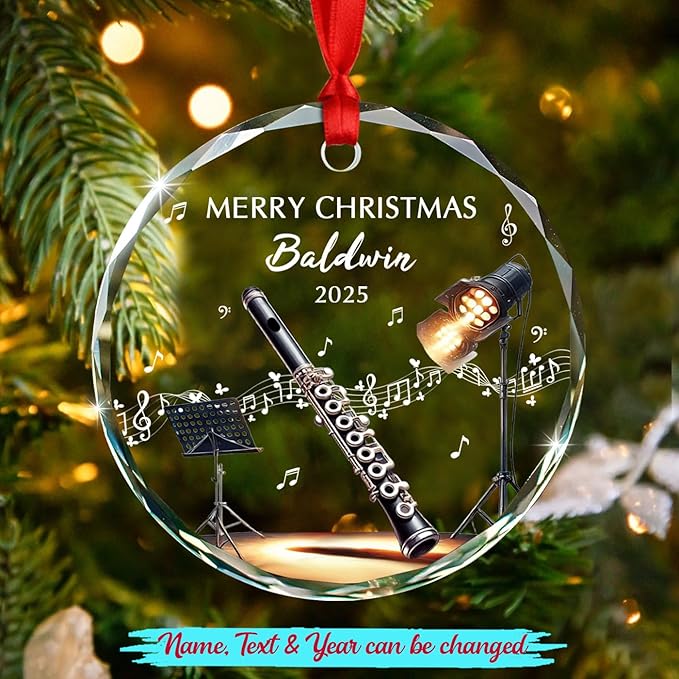 Awesome Piccolo Glass Ornament - огляд і ціна Musical Instrument With Name