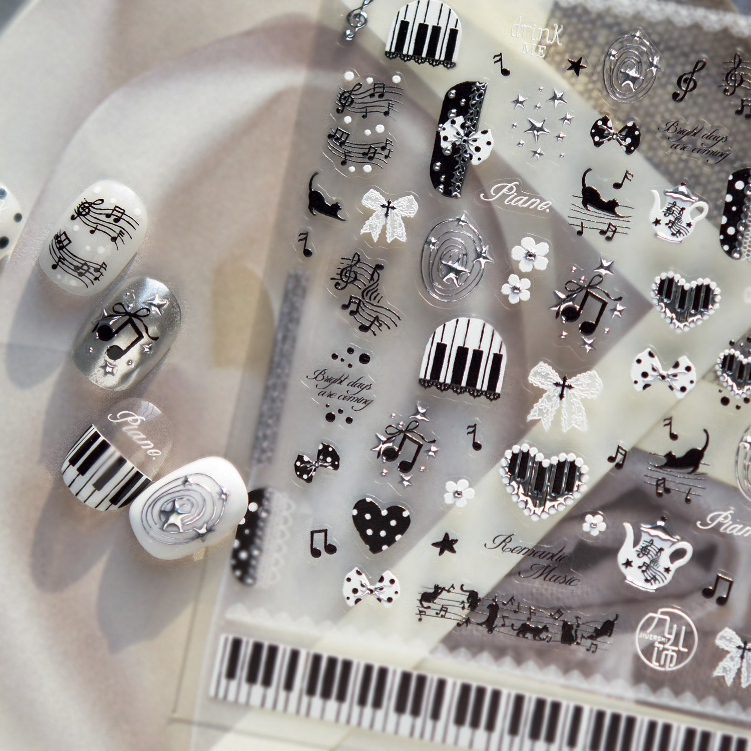 Black White Music 5D Nail Stic - огляд і ціна Musical Instrument Images