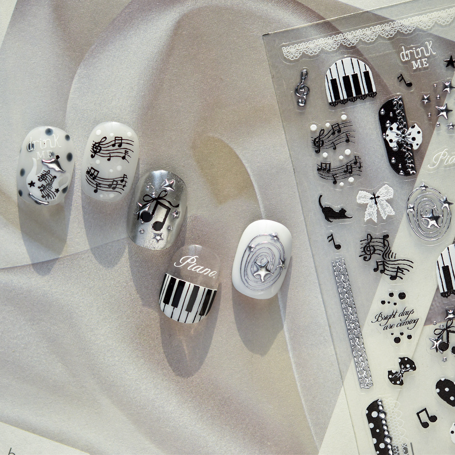 Black White Music 5D Nail Stic - огляд і ціна Musical Instrument Images