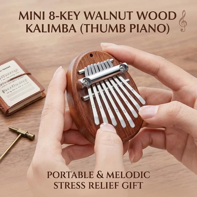 8 Key Mini Wooden Kalimba Thum - огляд і ціна Musical Instrument Kalimba