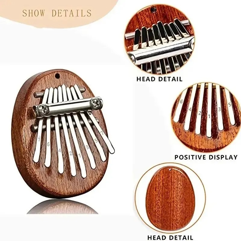 8 Key Mini Wooden Kalimba Thum - огляд і ціна Musical Instrument Kalimba