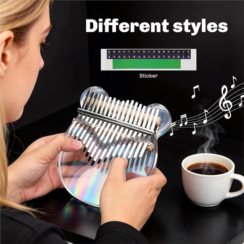 17 Key Clear Acrylic Kalimba T - огляд і ціна Musical Instrument Kalimba