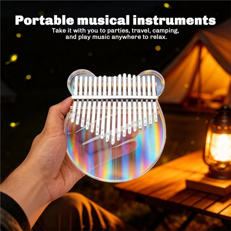 17 Key Clear Acrylic Kalimba T - огляд і ціна Musical Instrument Kalimba