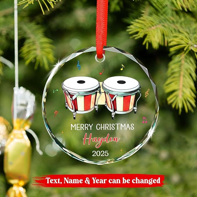 Bongo Drum Player Christmas Or - огляд і ціна Musical Instrument With Name
