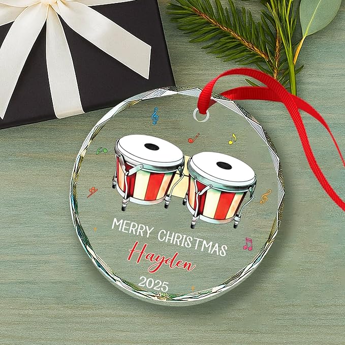 Bongo Drum Player Christmas Or - огляд і ціна Musical Instrument With Name