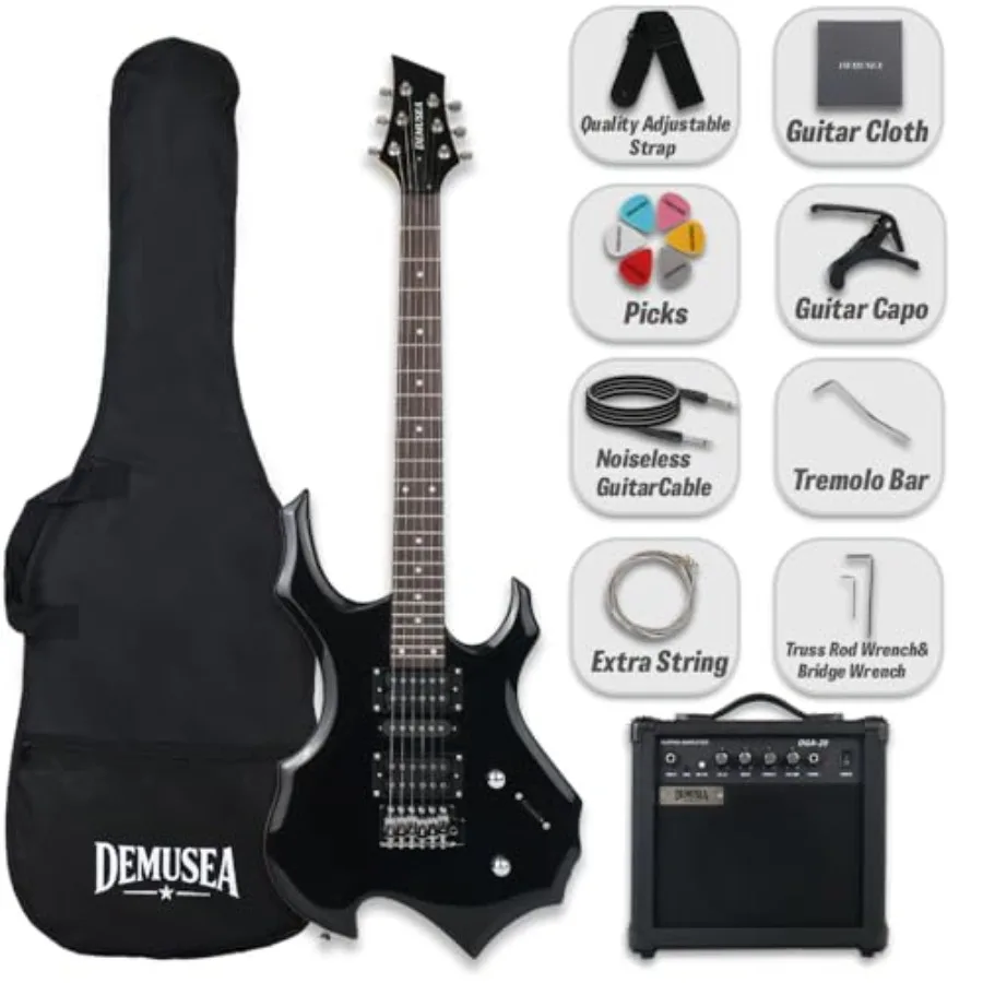 Electric fire-shaped guitar ki - огляд і ціна Electric Guitar Beginner