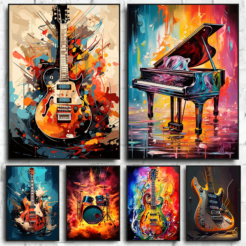 Abstract Colorful Art Musical  - огляд і ціна Musical Instrument Images