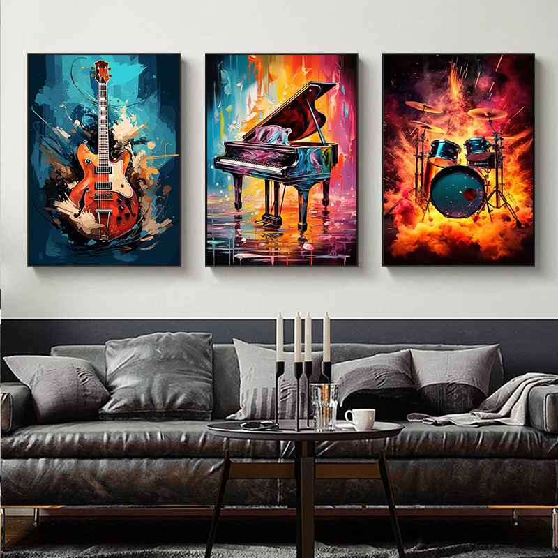 Abstract Colorful Art Musical  - огляд і ціна Musical Instrument Images